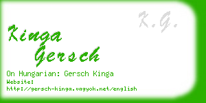 kinga gersch business card